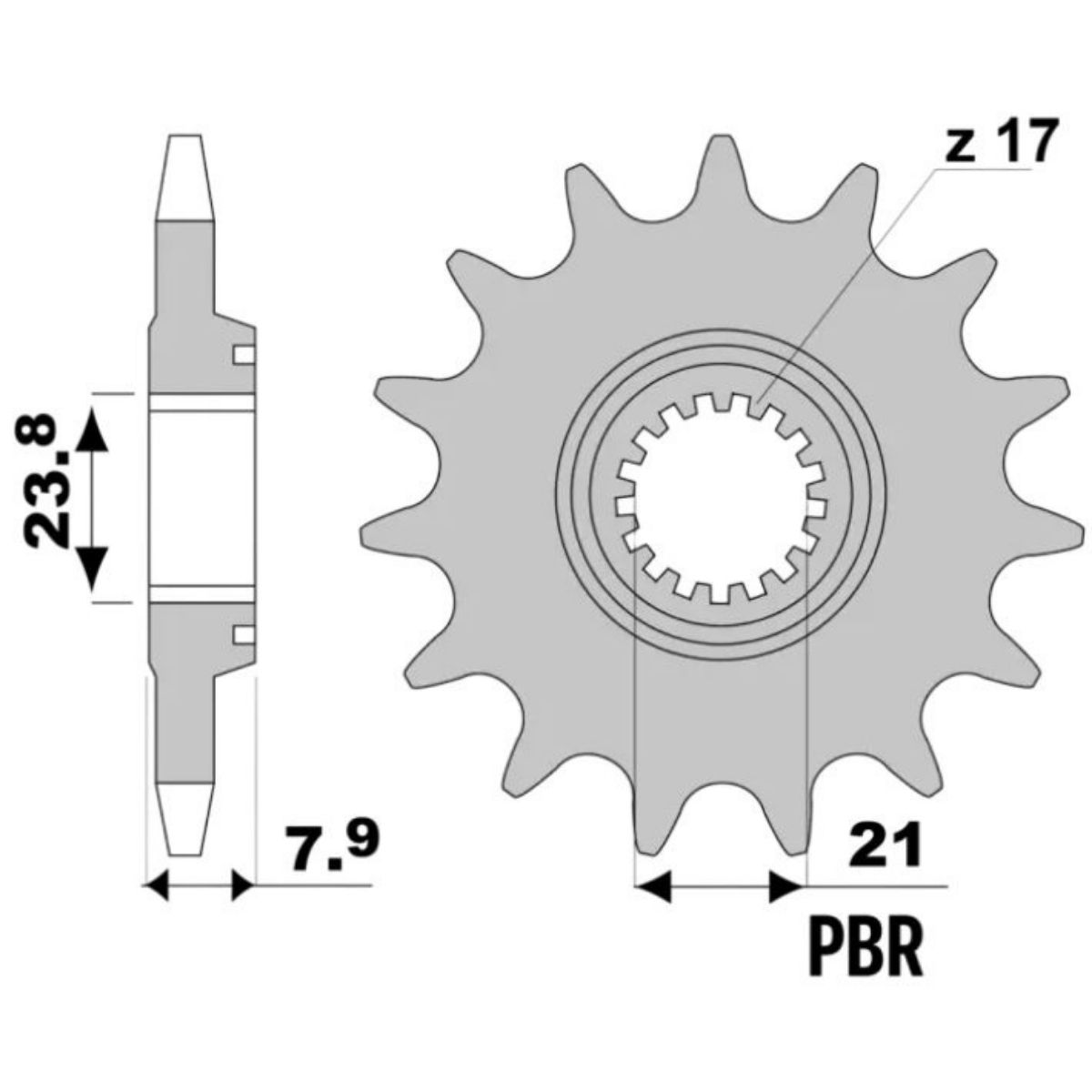 Piñón ataque PBR Honda 13D | Enduro & Cross 2