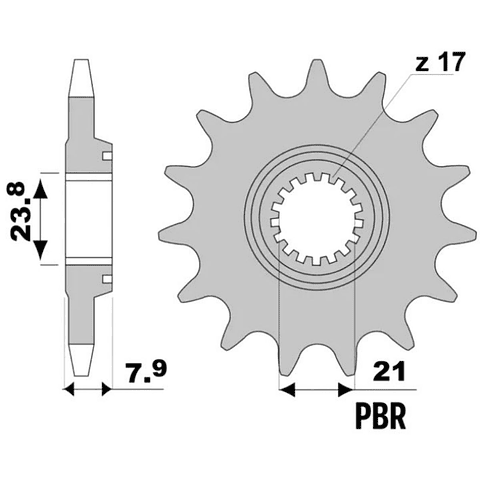 Piñón ataque PBR Honda 13D | Enduro & Cross