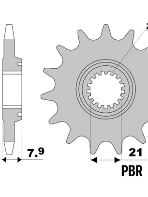 Piñón ataque PBR Honda 13D | Enduro & Cross