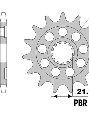 Piñón de ataque PBR Kawasaki 13D | Enduro & Cross