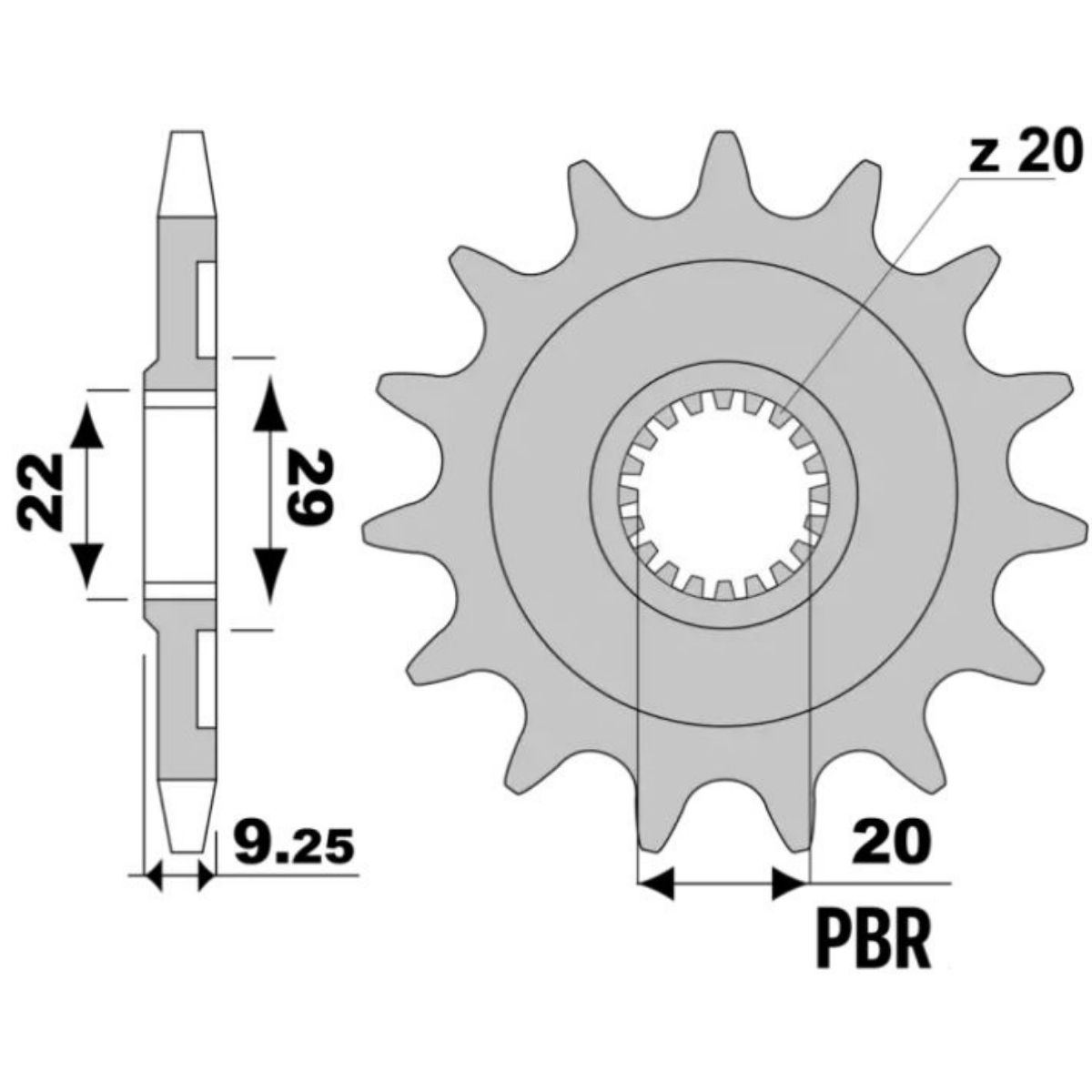 Piñón de ataque Kawasaki PBR 13D | Enduro & Cross 2