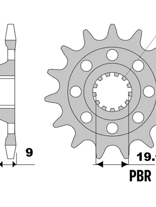 Piñón de ataque PBR 13D Suzuki | Enduro & Cross