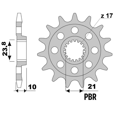 Piñón de ataque PBR 13D Suzuki | Enduro & Cross