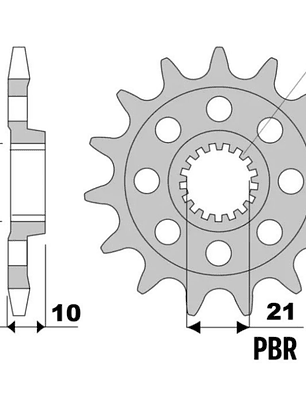 Piñón de ataque PBR 13D Suzuki | Enduro & Cross