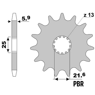 Piñón de ataque 14D Kawasaki / Yamaha PBR | Enduro & Cross