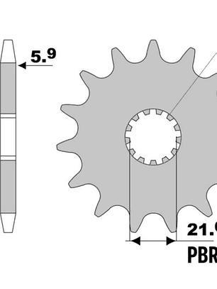 Piñón de ataque 14D Kawasaki / Yamaha PBR | Enduro & Cross