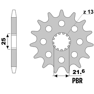 Piñón de ataque PBR 15D Suzuki | Adventure
