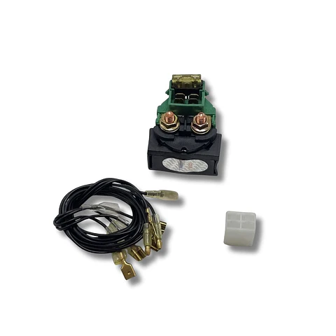 Relé de arranque (chanchito de arranque) universal con conector y porta fusible TW