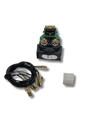 Relé de arranque (chanchito de arranque) universal con conector y porta fusible TW
