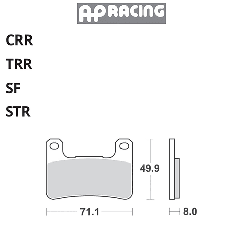 Pastilla de freno delantera AP Racing | LMP406SF
