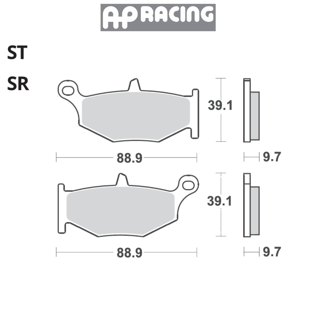 Pastilla de freno traseras AP Racing  2