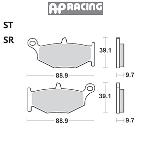 Pastilla de freno trasera AP Racing | LMP433SR