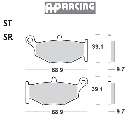 Pastilla de freno trasera AP Racing | LMP433SR