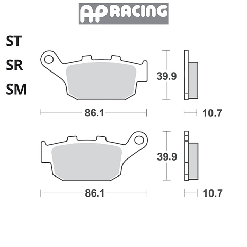 Pastilla de freno trasera AP Racing | LMP214SR