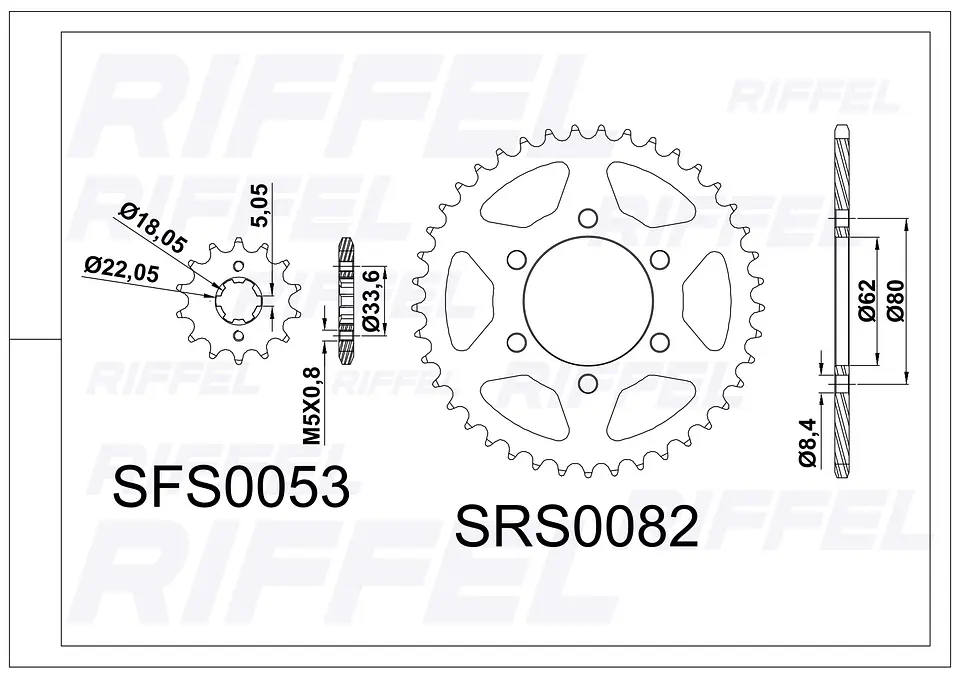 Kit transmisión Riffel Titanium | XTZ-150 41T/14Z  2