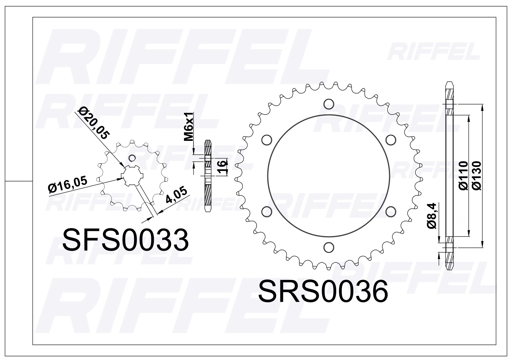 Kit transmisión Riffel Titanium | YZF-R15 V3 YZF-R15 V4 41T/14Z  2