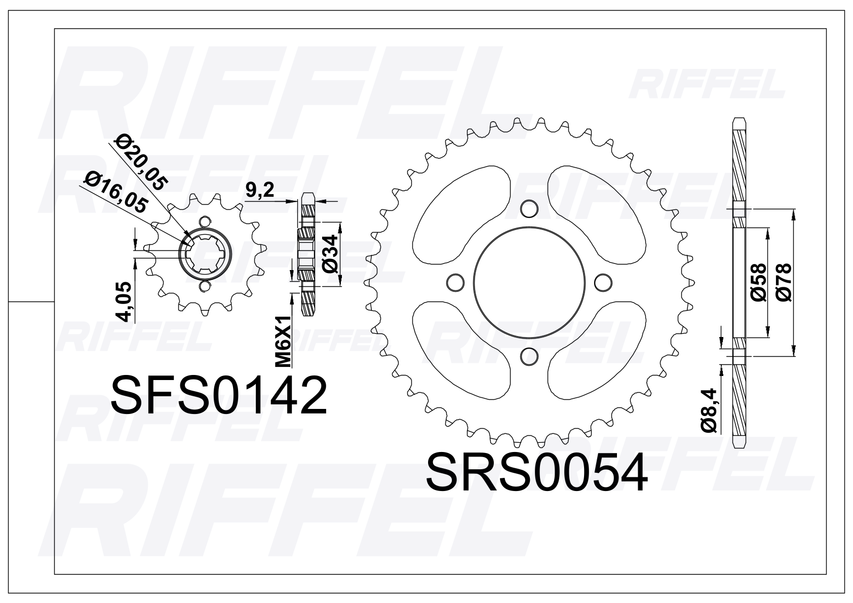 Kit transmision Riffel Titanium | KA-150 41T/15Z 3