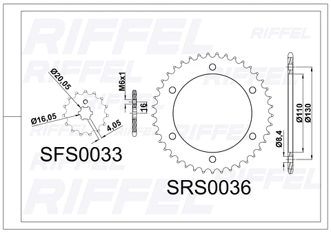 Kit transmision Riffel | FZ-S 3.0 41T/14Z