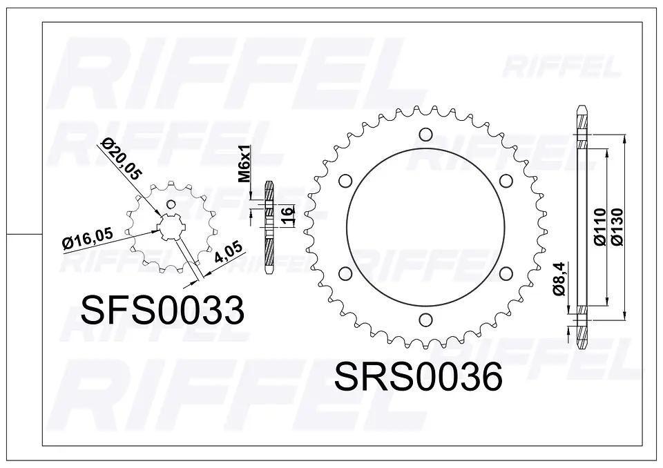 Kit transmision Riffel Titanium | FZ-S 3.0 41T/14Z 2