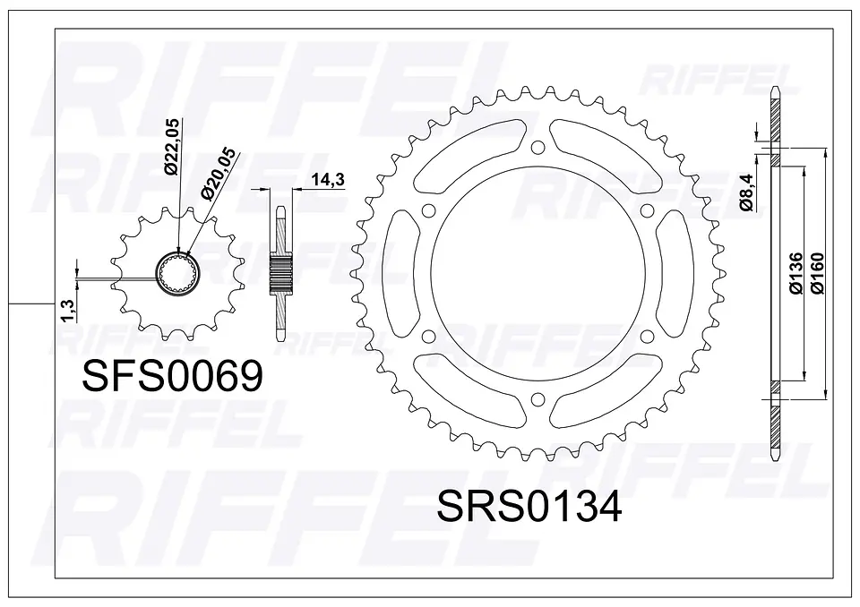 Kit transmisión Riffel Titanium | BMW G 310 GS 40T/16Z 2