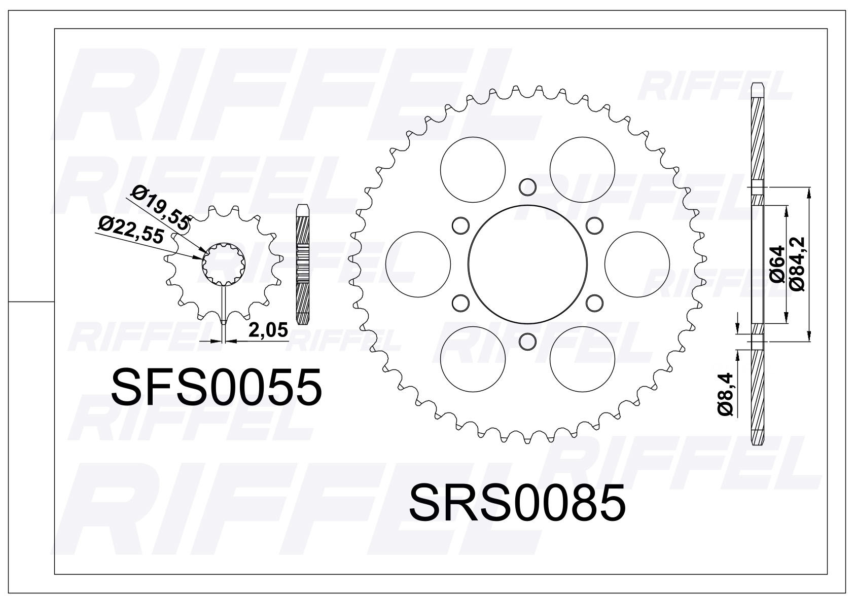 Kit transmisión Riffel | Euromot GXT 200 48T/15Z 2