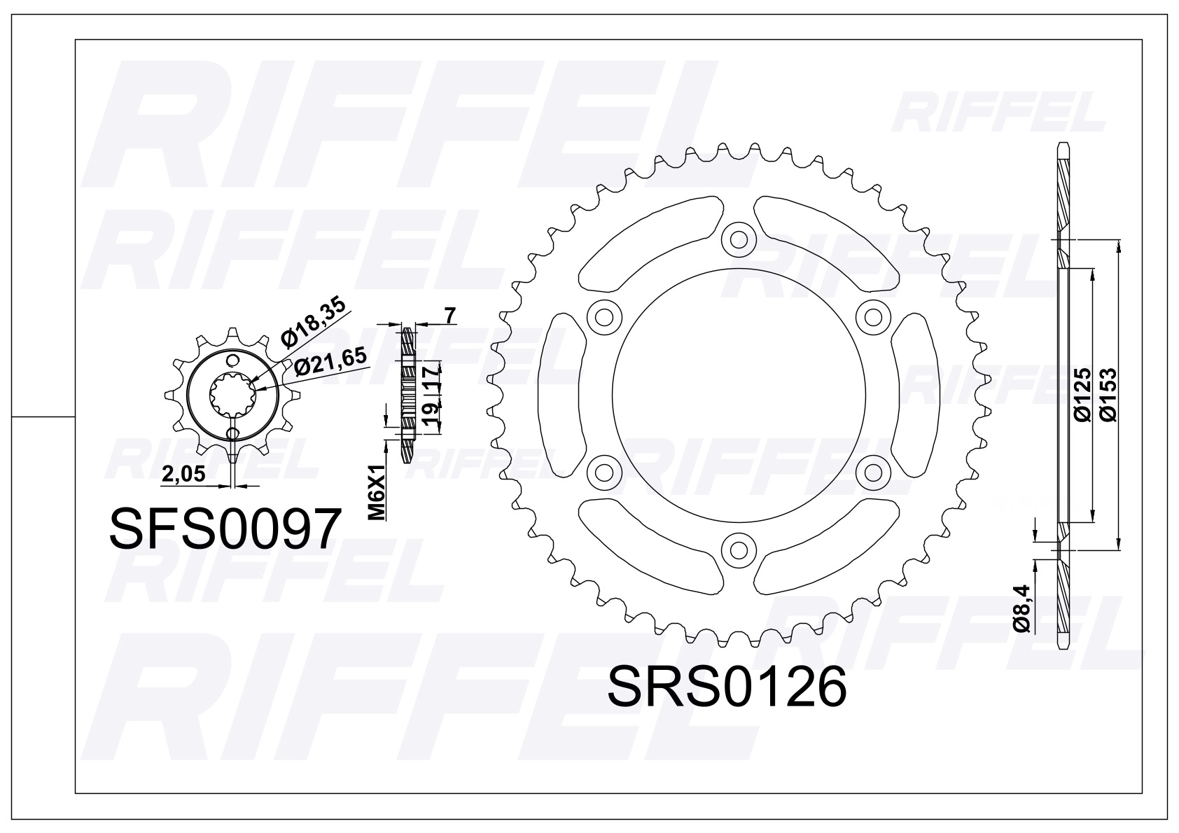 Kit transmisión  Riffel | Honda CRF 250L 40T/14Z 2