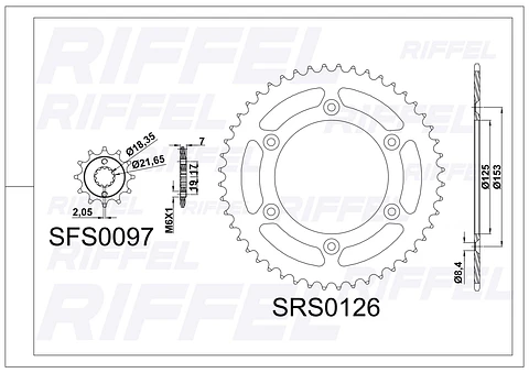 Kit transmisión  Riffel | Honda CRF 250L 40T/14Z