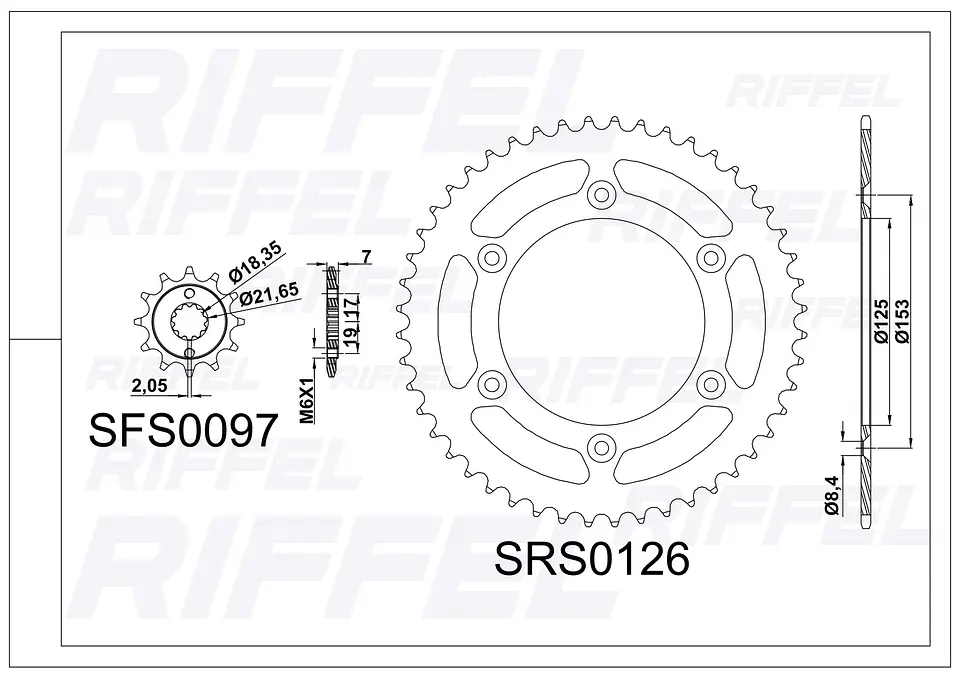 Kit transmisión Riffel Titanium | Honda CRF 250L 40T/14Z 2