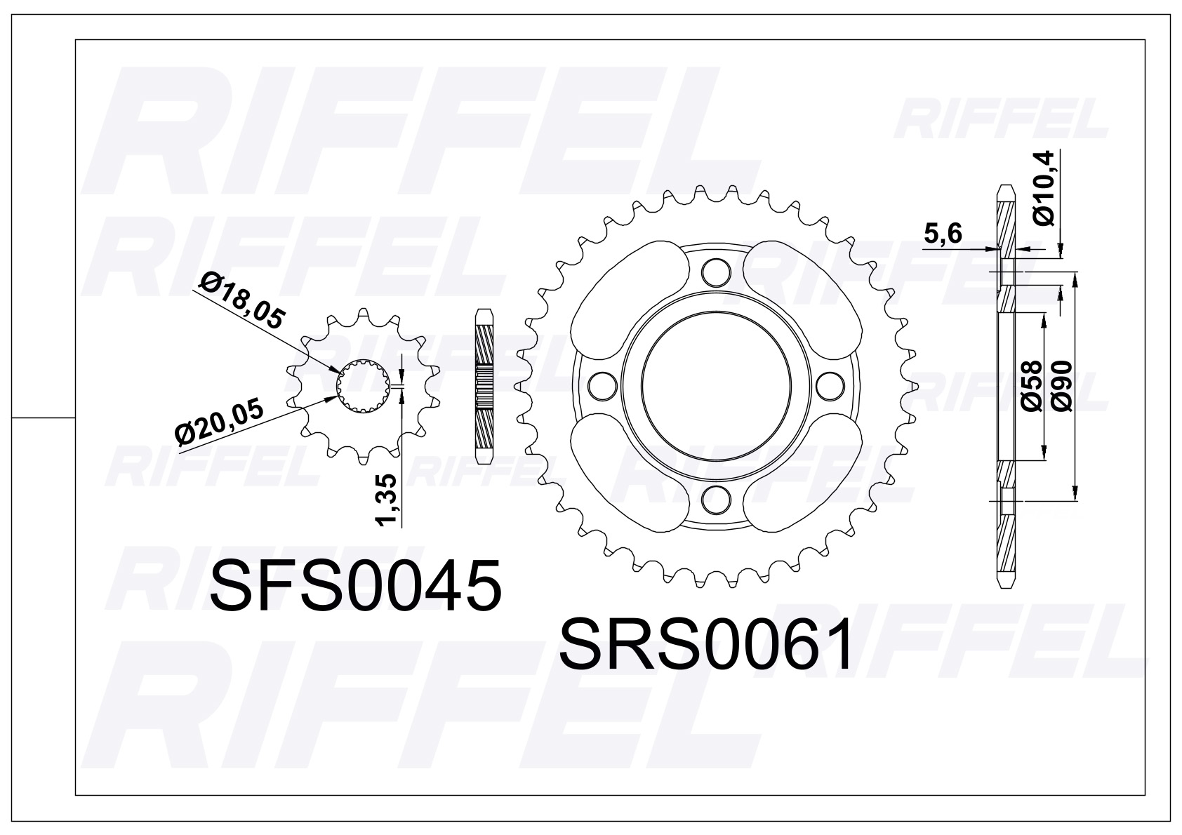 Kit transmisión Riffel | Keeway RKV 150 40T/13Z 2