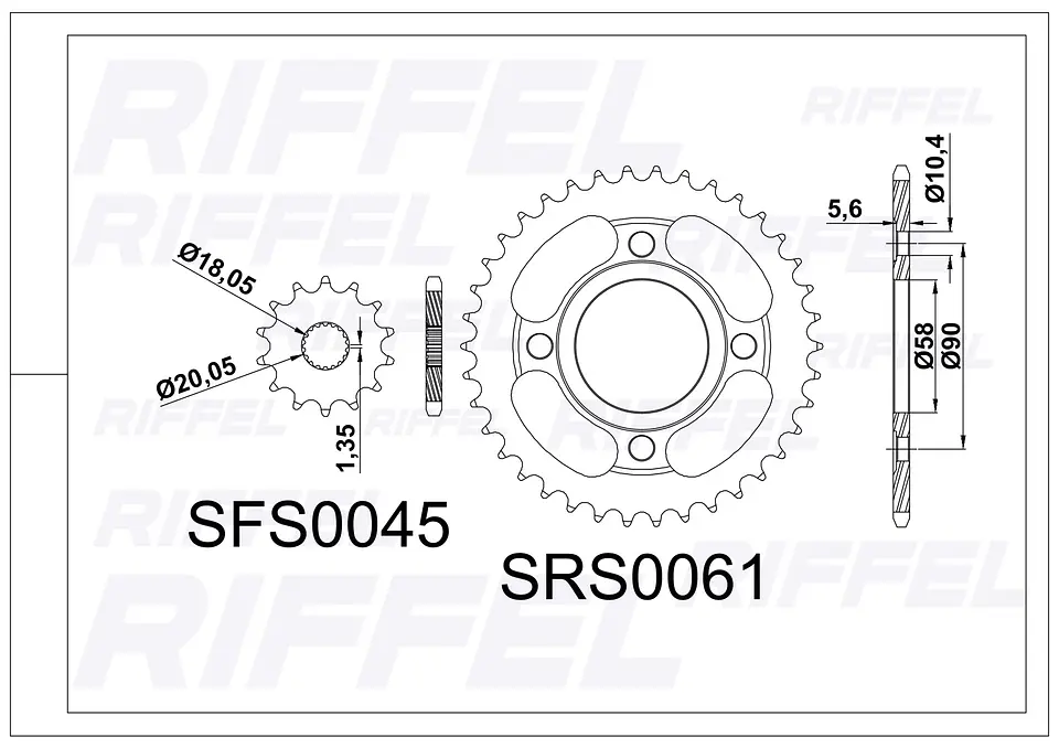 Kit transmisión Riffel Titanium | Keeway RKV 150 40T/13Z 2