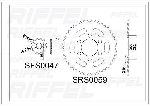 Kit transmisión Riffel Top | Benelli 180S 46T/13Z