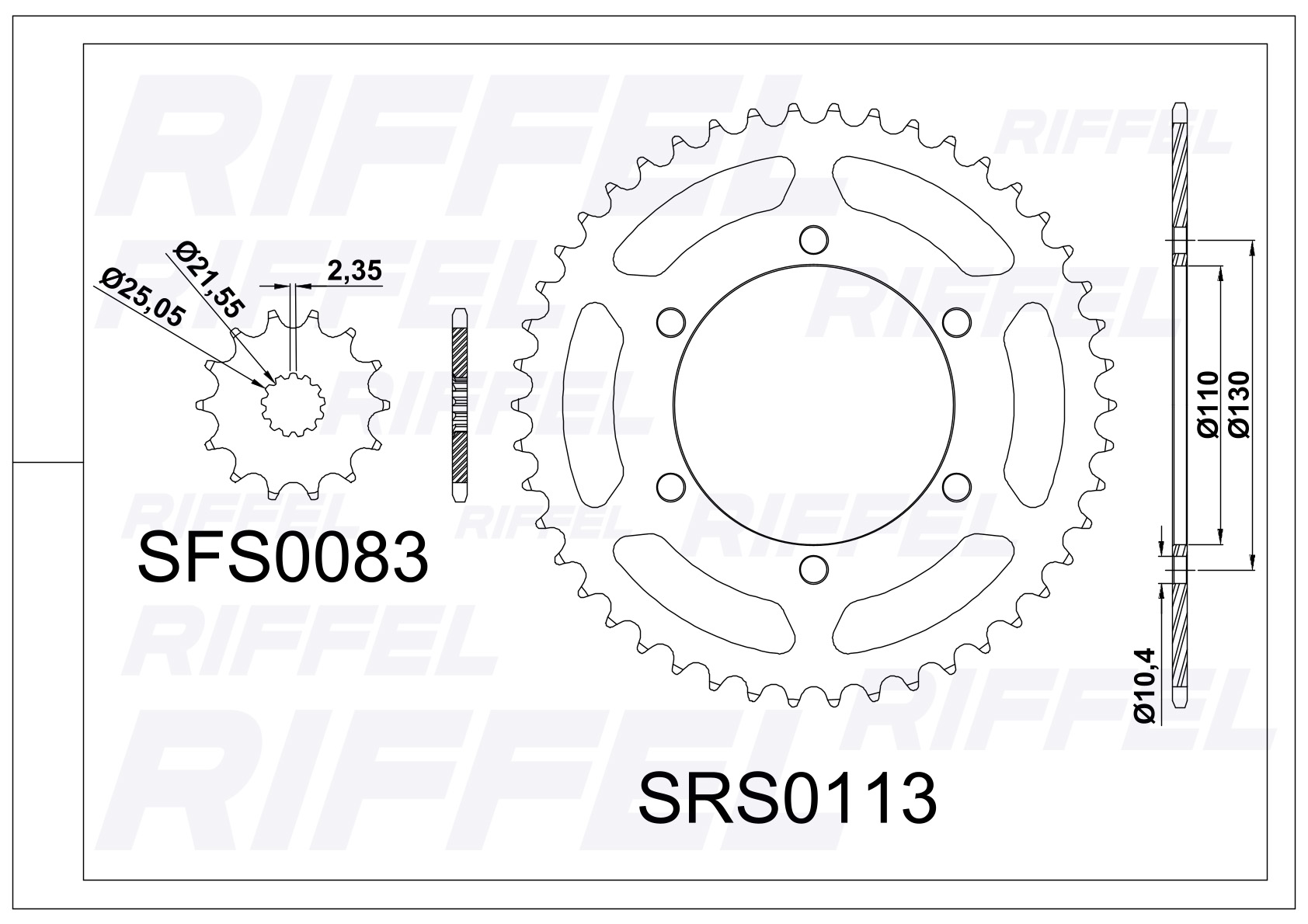 Kit transmisión Riffel Top | Yamaha YZF R3 MT 03 43T/14Z 2