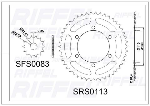 Kit transmisión Riffel Top | Yamaha YZF R3 MT 03 43T/14Z