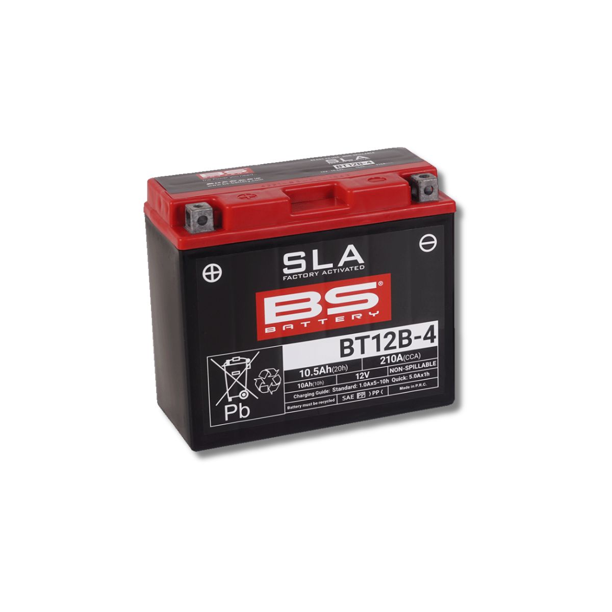 Batería para moto Bs Battery BT12B-4 SLA AGM (YT12B-BS)  1
