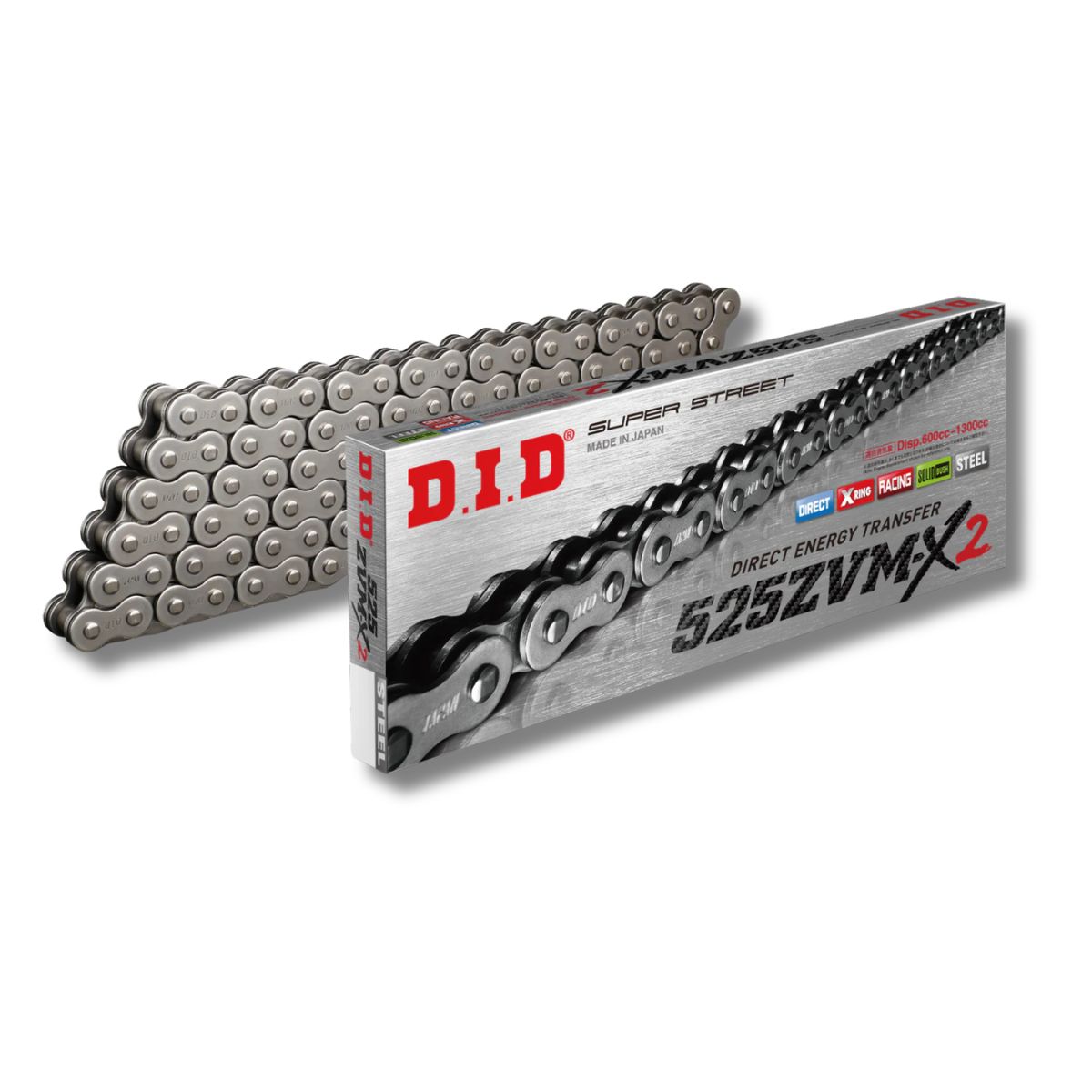 Cadena con X ring D.I.D ZVM-X2 525-124E Japón   1