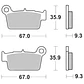 Pastilla de freno Delantera / Trasera Ap Racing LMP390OR Sinterizada para moto Off-Road - Miniatura 3