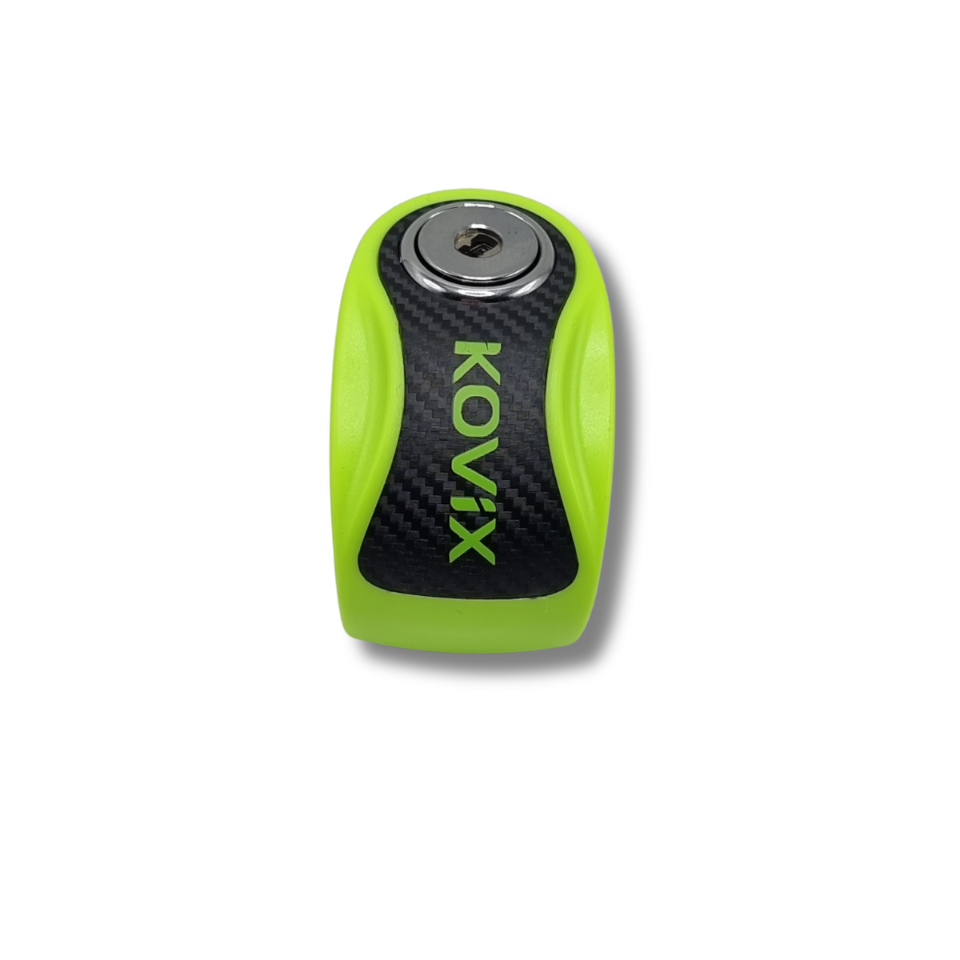 Candado de Disco Moto Kovix KNN1 Verde Fluor + Cable Recordatorio 2