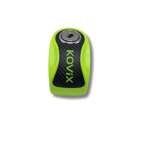 Candado de Disco Moto Kovix KNN1 Verde Fluor + Cable Recordatorio
