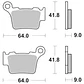 Pastillas de freno Delantera / Trasera AP Racing LMP391ORR Sinterizada para moto Off-Road - Miniatura 3