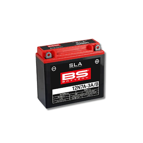 Batería Moto Bs Battery 12N7A-3A/B SLA AGM (Equivalente 12N7A-3A, 12N7A-3B) 12V 10Ah