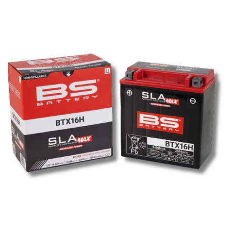 Batería Moto Bs Battery BTX16H SLA Max AGM (Equivalente YTX16-BS) 12V 14Ah 