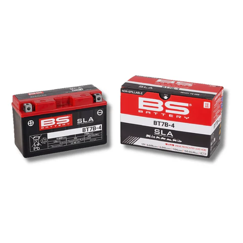 Batería Moto Bs Battery BT7B-4 SLA AGM (Equivalente YT7B-BS) 12V 6.5 Ah