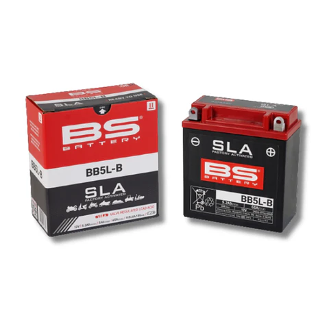 Batería Moto Bs Battery BB5L-B SLA AGM (Equivalente YB5L-B) 12V 5Ah
