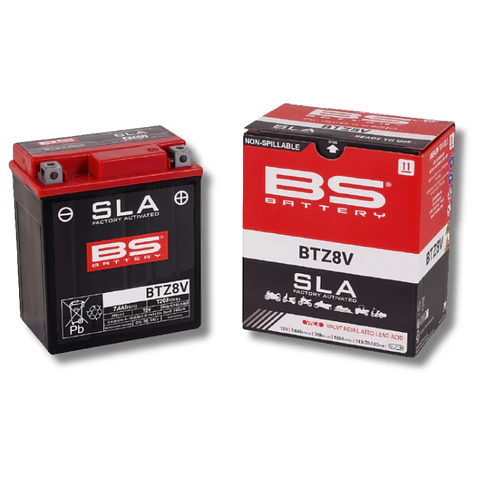 Batería Moto Bs Battery BTZ8V SLA AGM (Equivalente YTZ8V, YTX7L-BS) 12V 7Ah