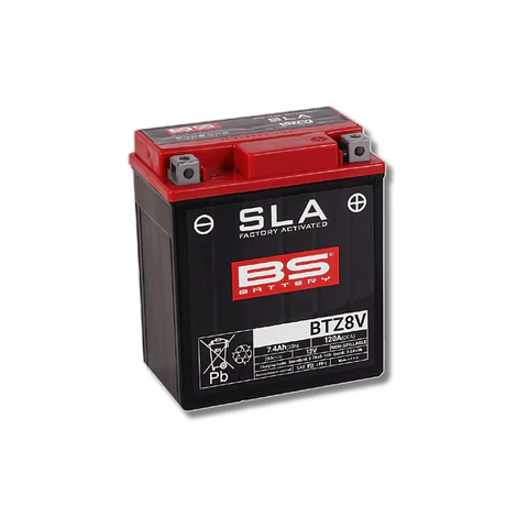 Batería Moto Bs Battery BTZ8V SLA AGM (Equivalente YTZ8V, YTX7L-BS) 12V 7Ah