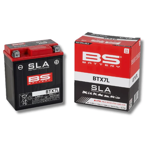 Batería Moto Bs Battery BTX7L SLA AGM (Equivalente YTX7L-BS) 12V 6Ah