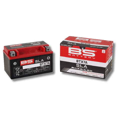 Batería Moto Bs Battery BTX7A SLA AGM (Equivalente YTX7A-BS) 12V 6Ah
