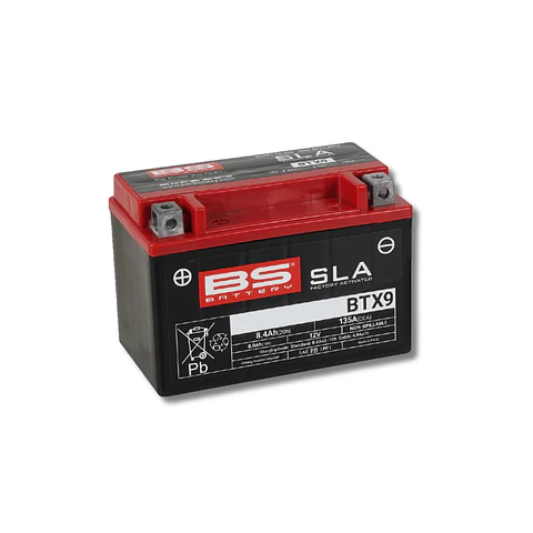 Batería Moto Bs Battery BTX9 SLA AGM (Equivalente YTX9-BS) 12V 8Ah