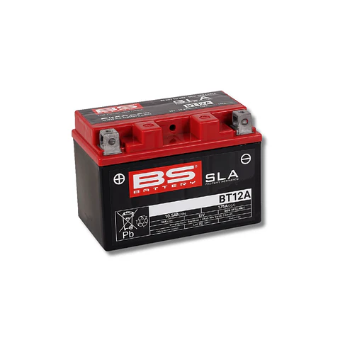 Batería Moto Bs Battery BT12A SLA AGM (Equivalente YT12A) 12V 10Ah
