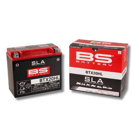 Batería Moto Bs Battery BTX20HL SLA AGM (Equivalente YTX20HL) 12V 18Ah